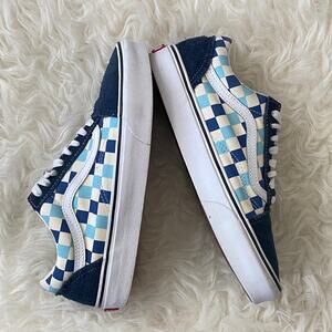 Vans Old Skool Skate Shoes in Blue Topaz Checkerboard, size US W 8.5